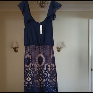Francesca dress lace blue